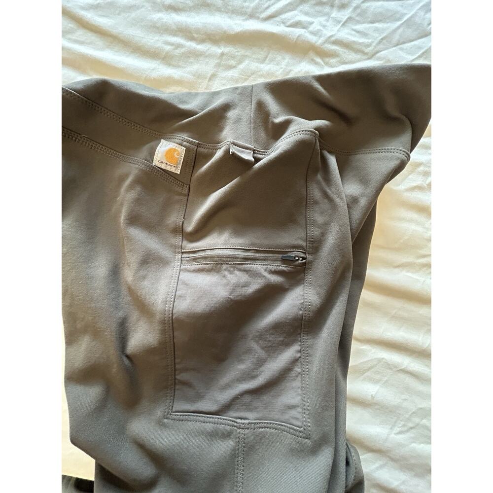 Carhartt Force W Green Brown Utility Pocket Leggings Size Large Tall L 12-14 - Picture 9 of 10
